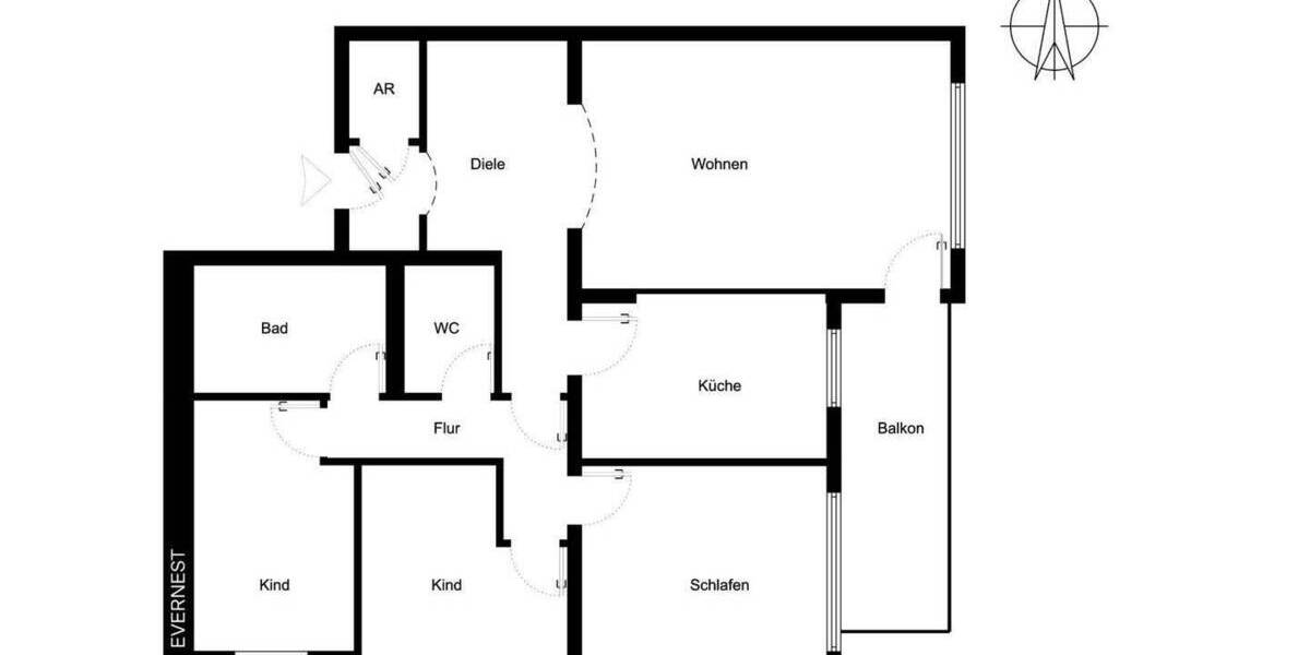 Etagenwohnung Bergheim Ahe - 4 Zimmer, 90 m&sup2;, 110.000&euro; | Angebot:23961489