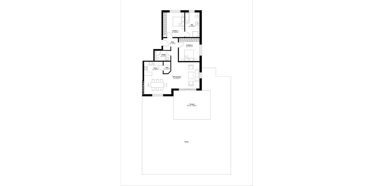 Etagenwohnung Bergisch Gladbach Refrath - 3 Zimmer, 117 m&sup2;, 640.000&euro; | Angebot:25602773