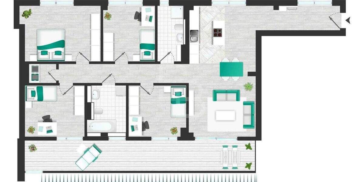 Etagenwohnung Köln Ehrenfeld - 5 Zimmer, 133 m&sup2;, 1.049.000&euro; | Angebot:24042427