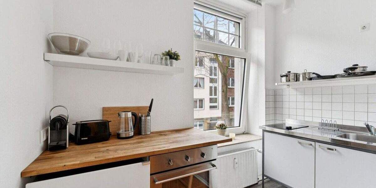 Etagenwohnung Düsseldorf Oberbilk - 2 Zimmer, 38 m&sup2;, 215.000&euro; | Angebot:25213913