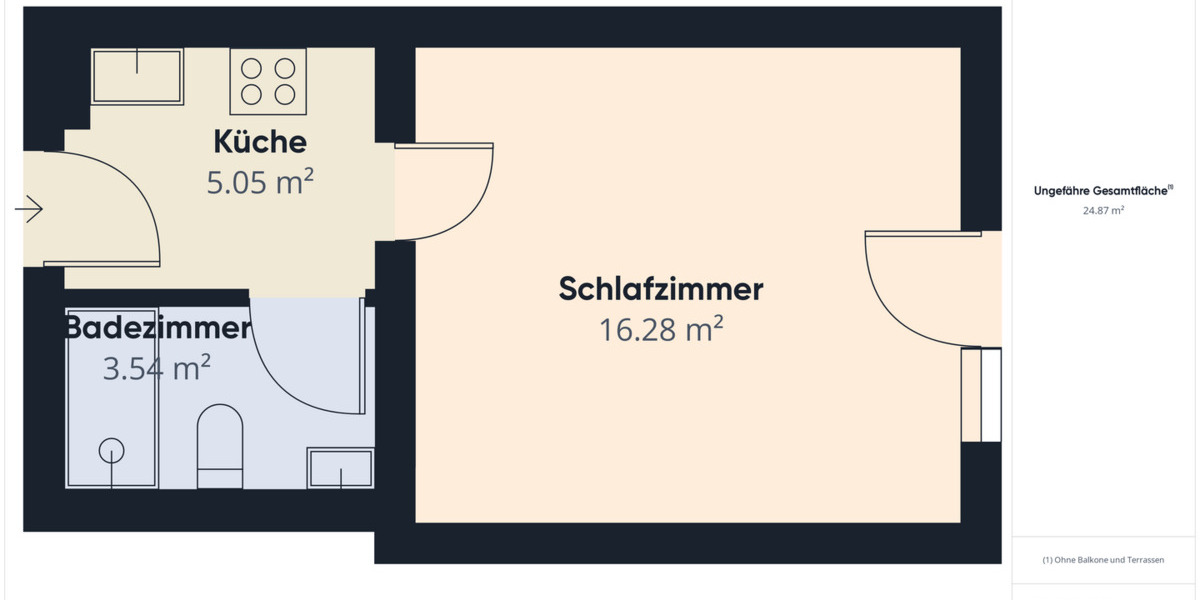 DIE ZIMMEREI | Ab März: Möblierte 1-Zimmer-Wohnung in Deutz für Studierende & Azubis | Large Bude 1 zimmer