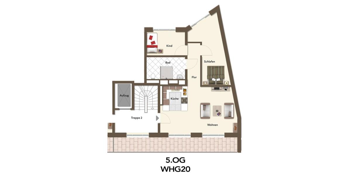 Etagenwohnung Düsseldorf Pempelfort - 3 Zimmer, 77 m&sup2;, 1.470&euro; | Angebot:25170094