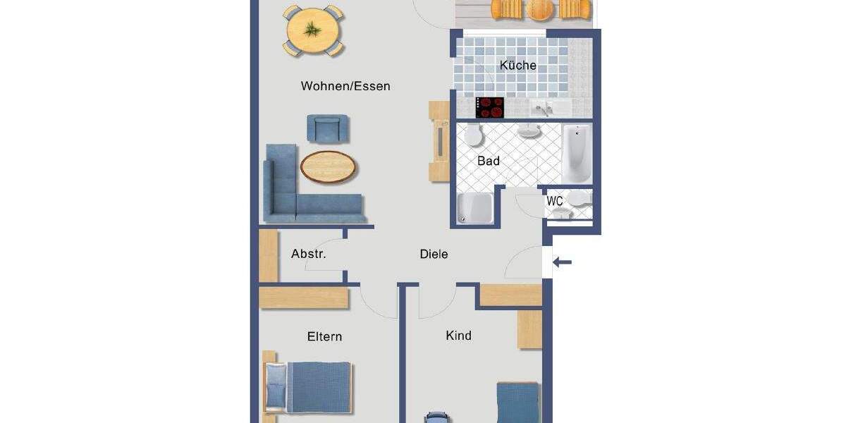 Lichtdurchflutete Erdgeschosswohnung mit Südbalkon in bester Lage von Lechenich! (CA 4907) 3 zimmer