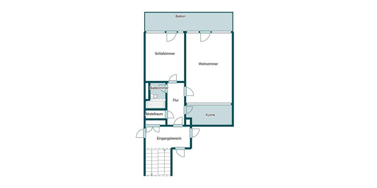 Etagenwohnung Bergisch Gladbach Bockenberg - 2 Zimmer, 61 m&sup2;, 137.000&euro; | Angebot:25154098