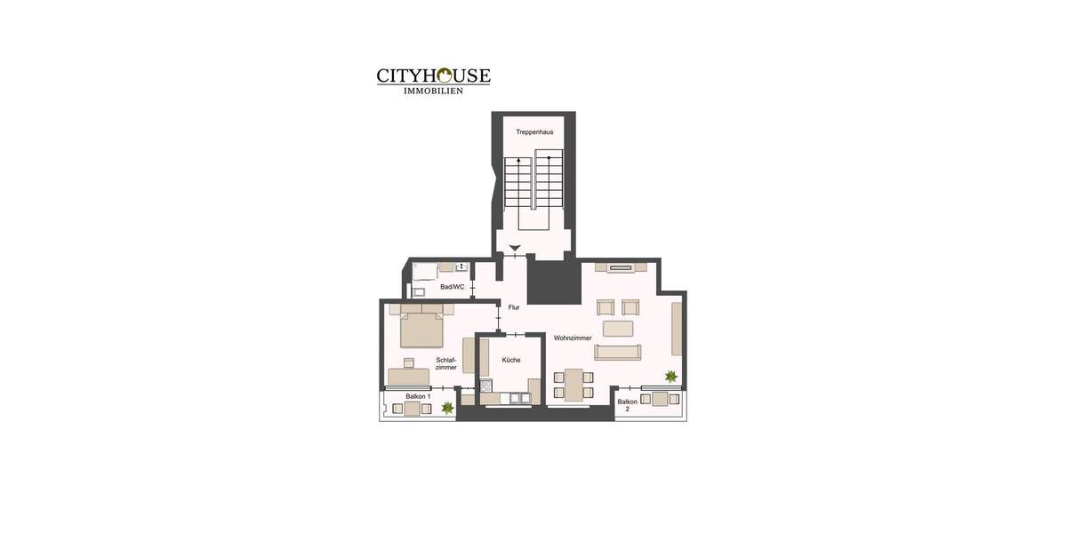 CITYHOUSE: Top Lage Deutz Bezugsfreie 2-Zimmer-Wohnung mit Aufzug und Balkon. 2 zimmer