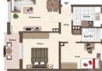Mietwohnung WG geeignet 3 Zimmer Wohnung