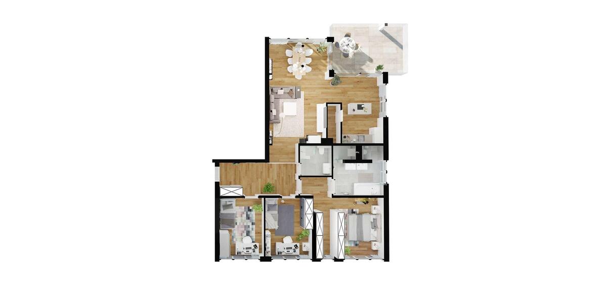 Etagenwohnung Solingen Central - 4 Zimmer, 130 m&sup2;, 2.146&euro; | Angebot:26444000