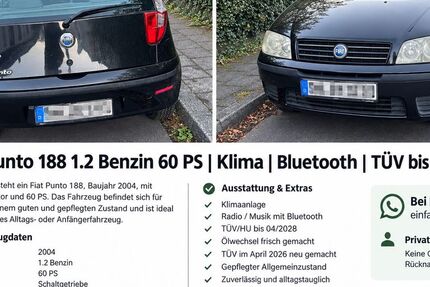 Fiat Punto 107.591 km 1.700 &euro; Troisdorf 53840