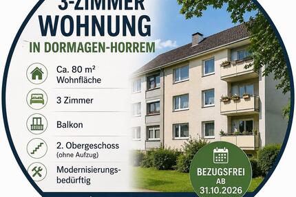 Wohnung Dormagen Hackenbroich - 3 Zimmer, 80 m&sup2;, 235.000&euro; | Angebot:27155506