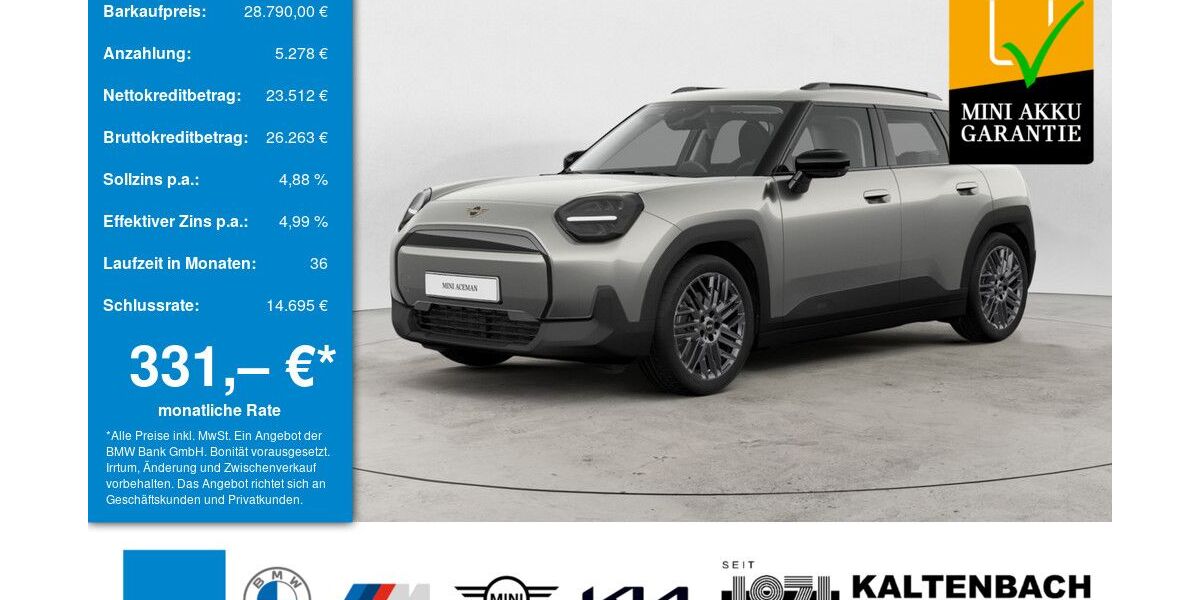 Mini Aceman E 13.000 km 28.790 &euro; Bergisch Gladbach 51469