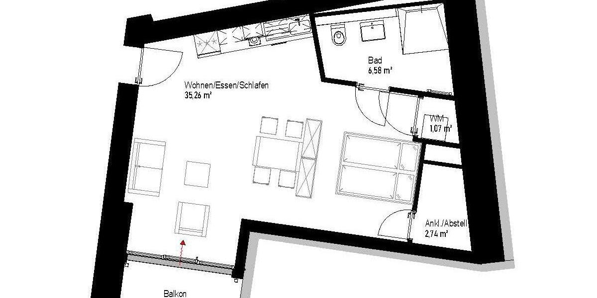 Etagenwohnung Köln Mülheim - 1 Zimmer, 48 m&sup2;, 346.000&euro; | Angebot:26963293