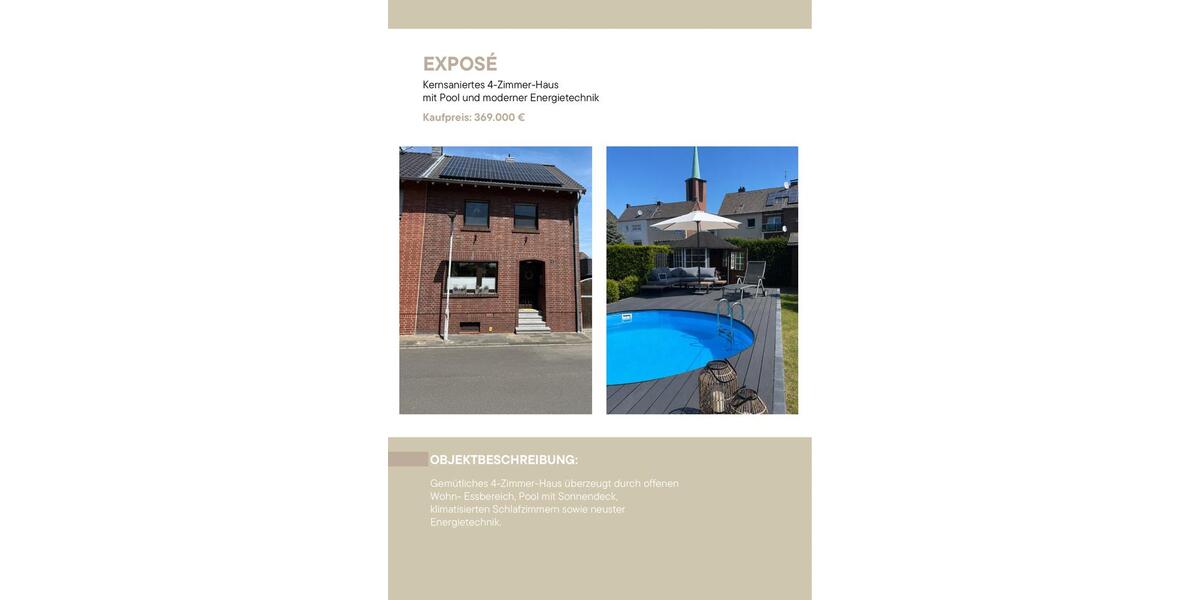 Doppelhaushälfte Bergheim - 4 Zimmer, 85 m&sup2;, 369.000&euro; | Angebot:27150815