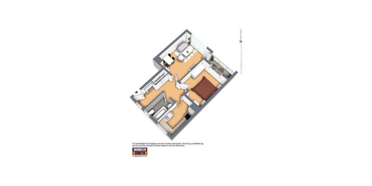 Etagenwohnung Remscheid Klausen - 2 Zimmer, 56 m&sup2;, 469&euro; | Angebot:27157809