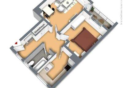 Wohnung Remscheid Klausen - 2 Zimmer, 56 m&sup2;, 469&euro; | Angebot:27157809