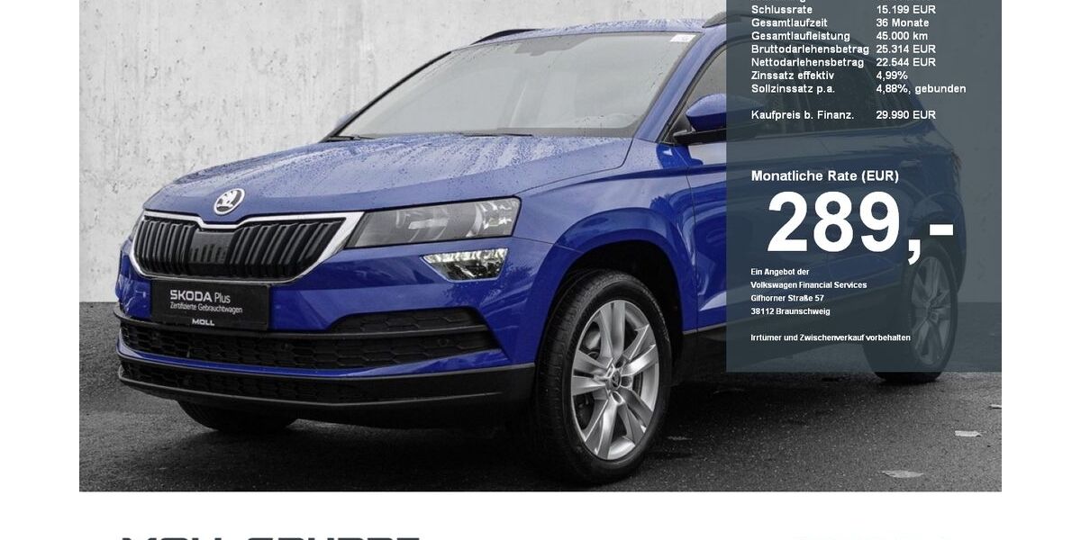 Skoda Karoq 34.011 km 29.880 &euro; Düsseldorf 40474