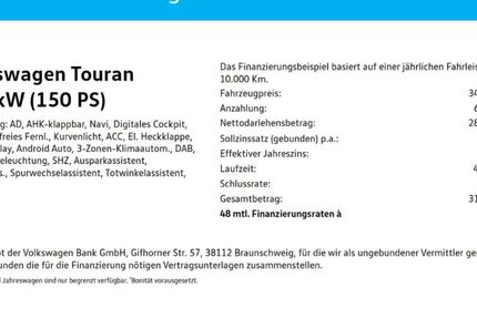 VW Touran 25.346 km 34.950 &euro; Solingen 42651