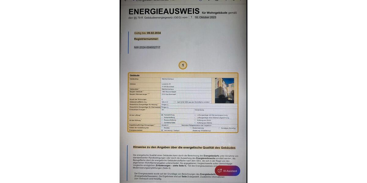 Apartment in Burscheid zu verkaufen 1 zimmer