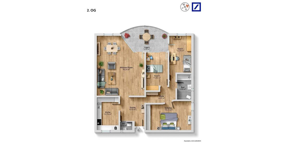 Etagenwohnung Haan - 4 Zimmer, 115 m&sup2;, 368.000&euro; | Angebot:25968440