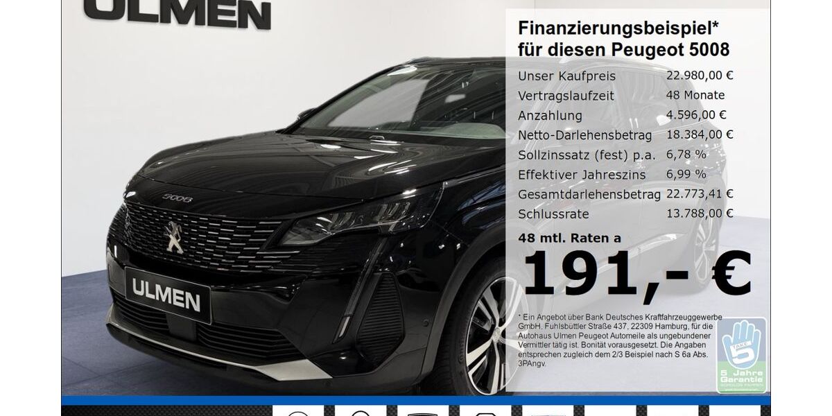 Peugeot 5008 106.108 km 22.980 € Düsseldorf 40233