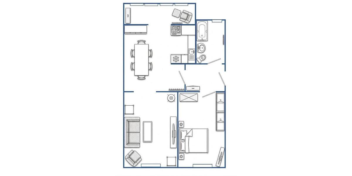Erdgeschoßwohnung Düsseldorf Stadtbezirk 3 - 2 Zimmer, 60 m&sup2;, 890&euro; | Angebot:26299770