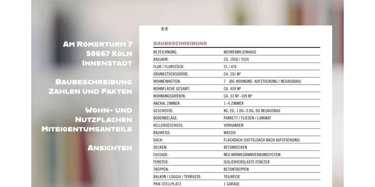Etagenwohnung Köln Altstadt-Nord - 1 Zimmer, 48 m&sup2;, 339.000&euro; | Angebot:26418025