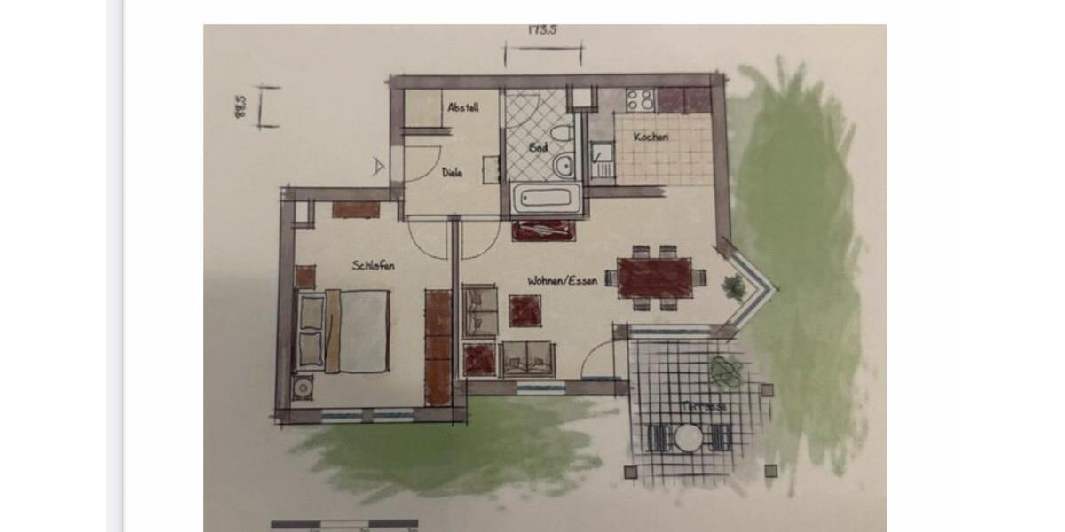 Erdgeschoßwohnung Köln Rodenkirchen - 2 Zimmer, 56 m&sup2;, 399.000&euro; | Angebot:23663045