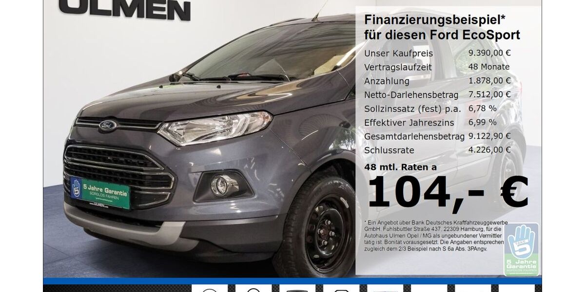 Ford EcoSport 87.415 km 8.888 &euro; Düsseldorf 40231