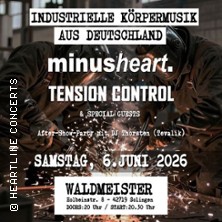 minusheart. & Tension Control - Industrielle Körpermusik aus Deutschland 06.06.2026 Waldmeister e.V Raum für Kultur