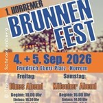 1. Horremer Brunnenfest 2026 - Klüngelköpp, Paveier, Druckluft, Kempes Feinest
