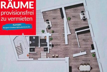 Büro- & Schulungsräume Untervermietung Zentral Bergisch Gladbach zimmer