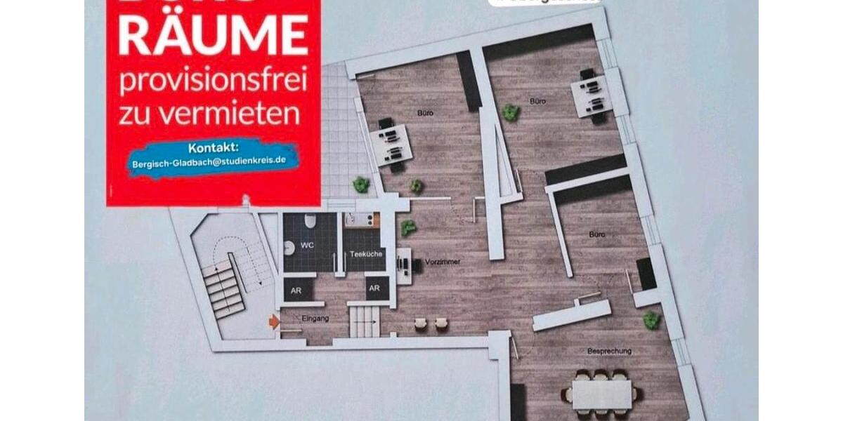 Büro- & Schulungsräume Untervermietung Zentral Bergisch Gladbach zimmer