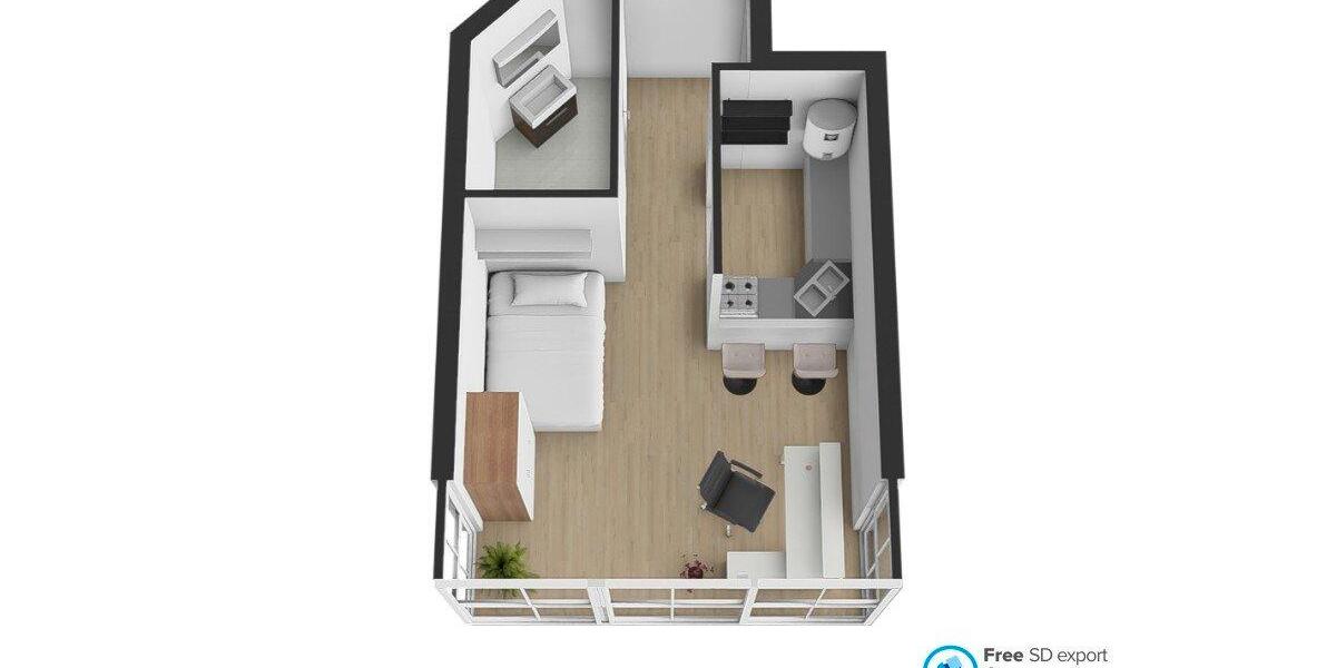 Etagenwohnung Köln Lindenthal - 1 Zimmer, 25 m&sup2;, 155.000&euro; | Angebot:26547890