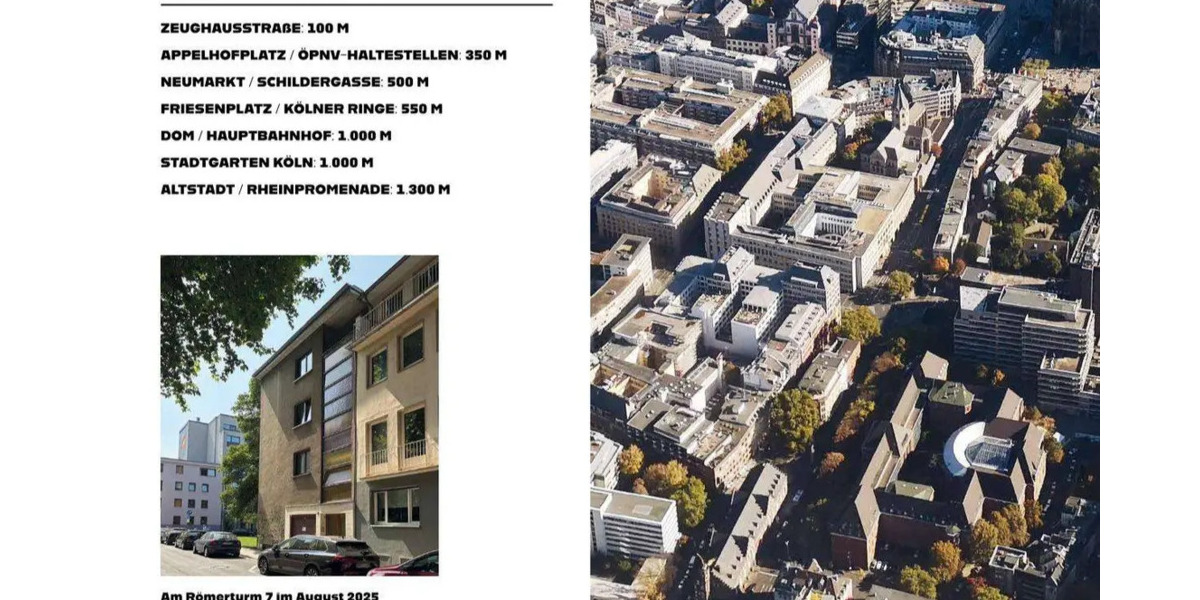 Etagenwohnung Köln Altstadt-Nord - 2 Zimmer, 33 m&sup2;, 259.000&euro; | Angebot:26418026