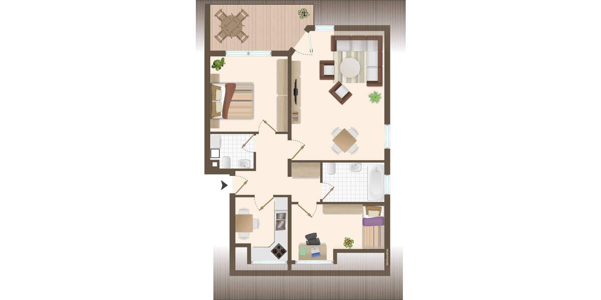 Helle Dachgeschosswohnung in Bergheim Quadrath mit großem Balkon 3 zimmer