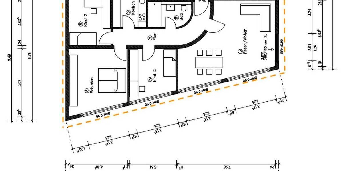 Etagenwohnung Köln-Wahn Wahn - 4 Zimmer, 100 m&sup2;, 1.450&euro; | Angebot:26891715