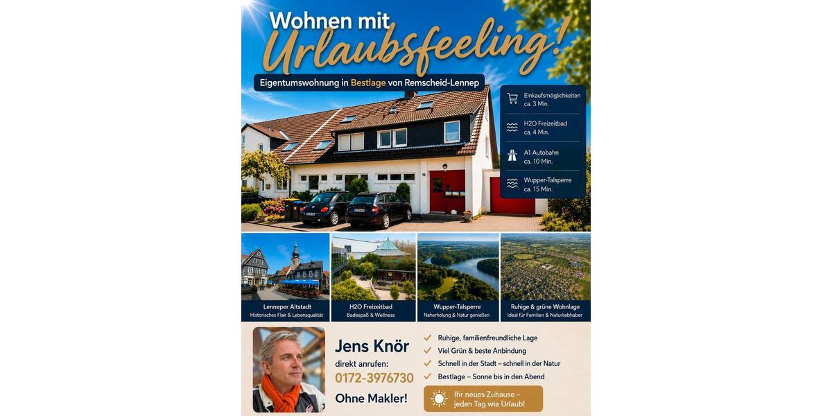 Erdgeschoßwohnung Remscheid Gemarkung Bergisch Born - 3 Zimmer, 135 m&sup2;, 330.000&euro; | Angebot:26959478