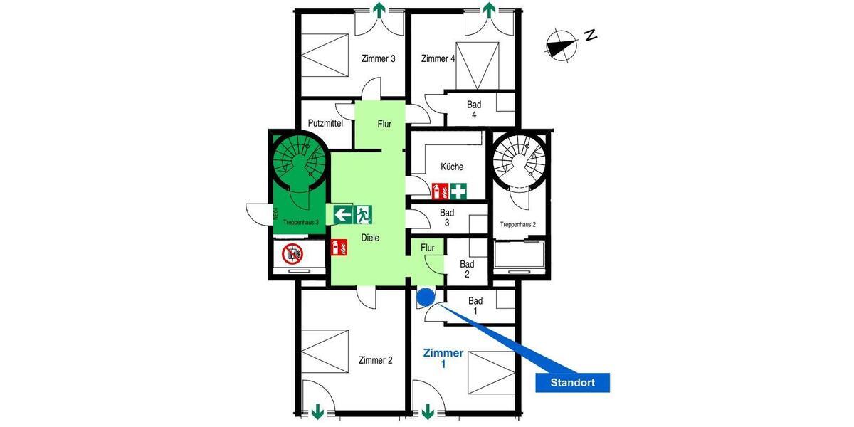 Mikro-Hotel in Köln voll genehmigter Beherbergungsbetrieb mit 8 Betten 4 Zimmern, studentisches Wohnen denkbar - Gewerbeobjekt Köln Mülheim | Angebot:22794810