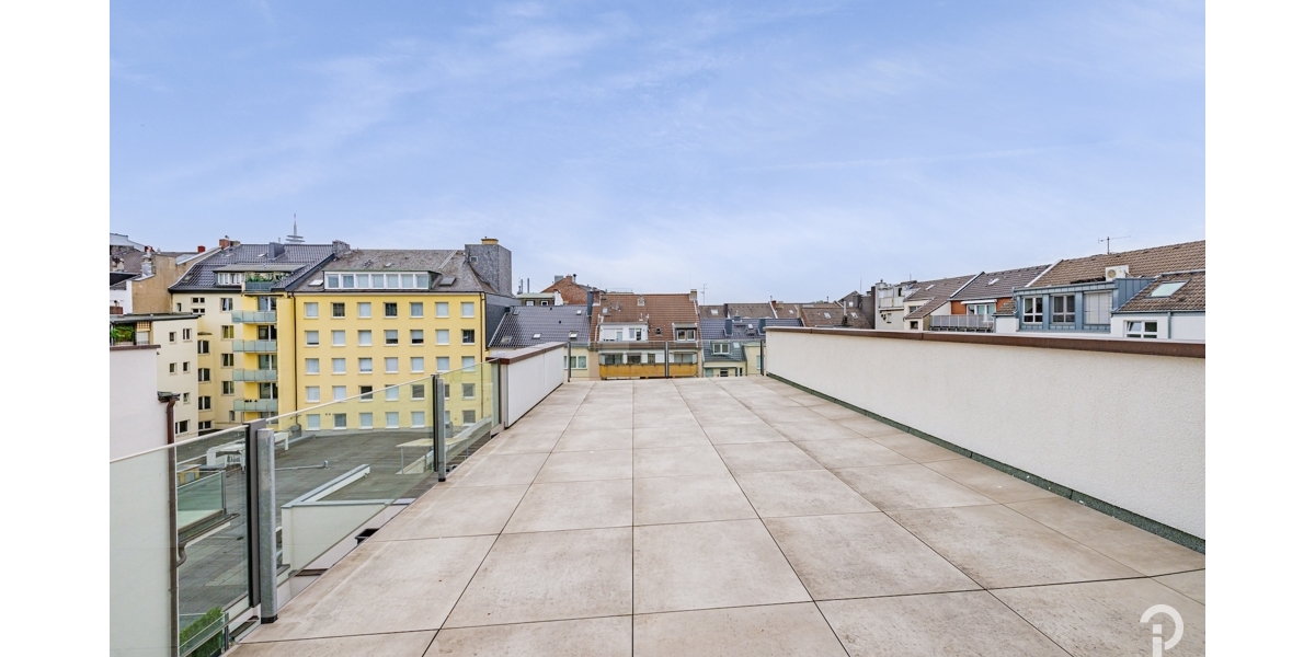 Repräsentative, hochwertige 3 Zimmer-Wohnung mit großer Dachterrasse im Herzen Düsseldorfs. - Etagenwohnung Düsseldorf | Angebot:27008401