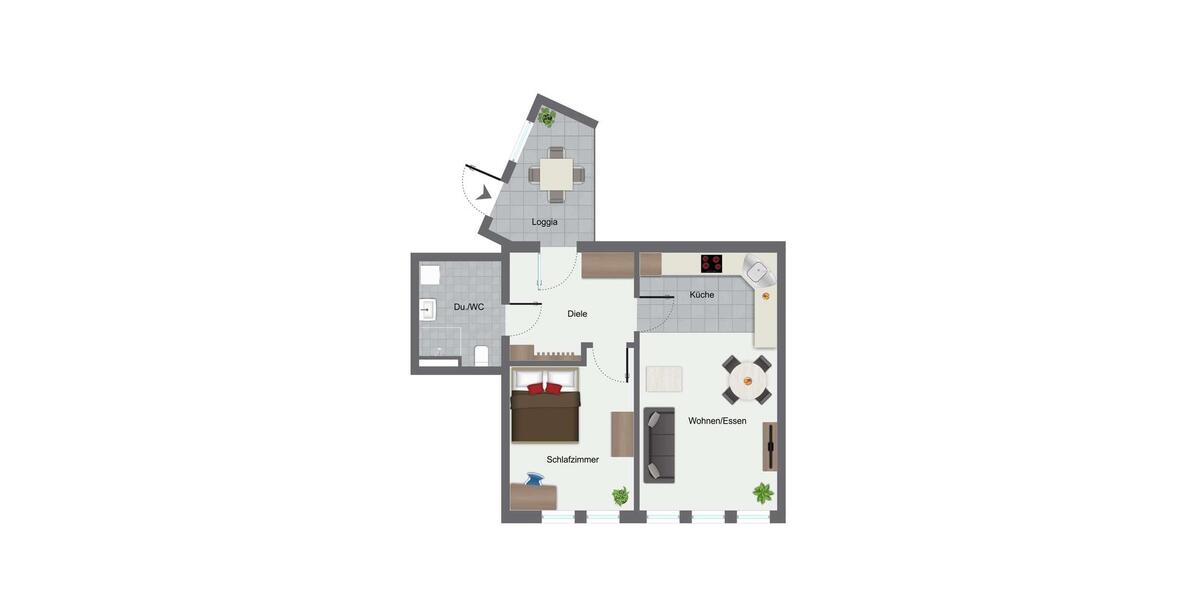 Etagenwohnung Köln Nippes - 2 Zimmer, 50 m&sup2;, 1.050&euro; | Angebot:26285182
