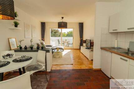 Stylisch Wohnen: Vollmöblierte 2-Zimmer-Wohnung mit Balkon 2 zimmer