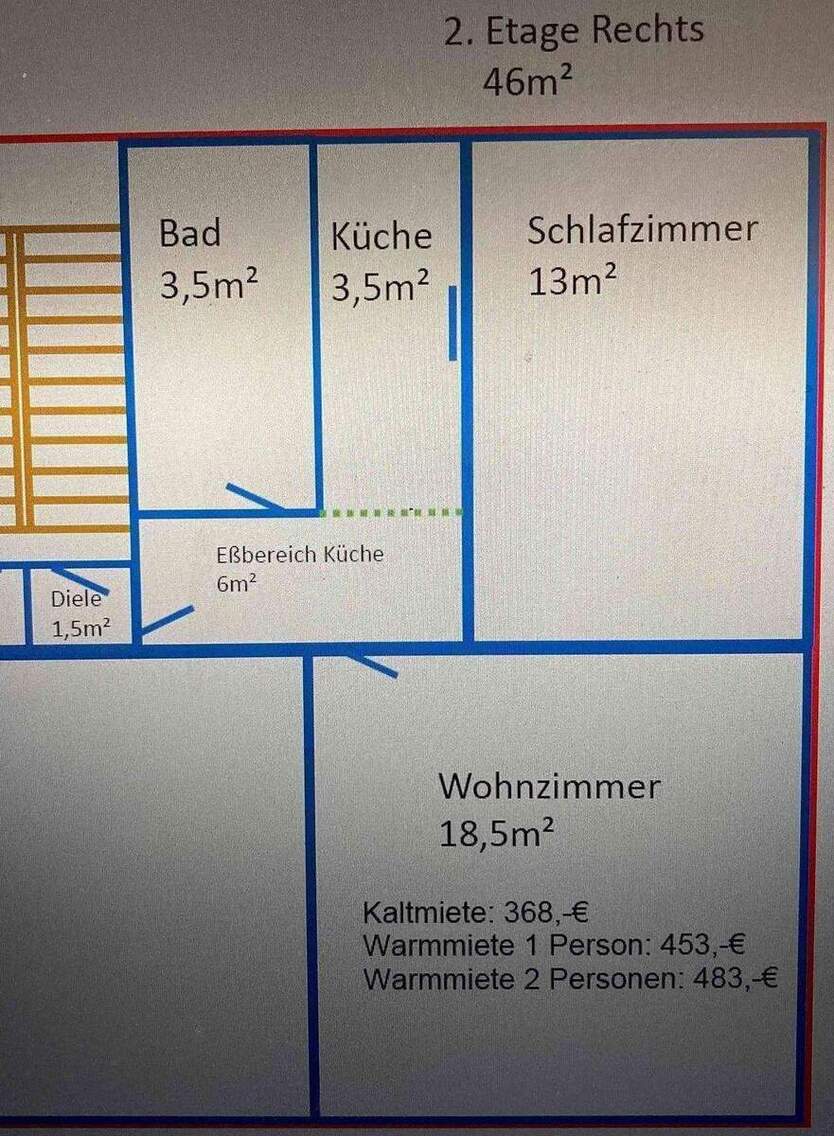 2 ZKB-Wohnung in Wuppertal-Barmen - WG-geeignet zimmer