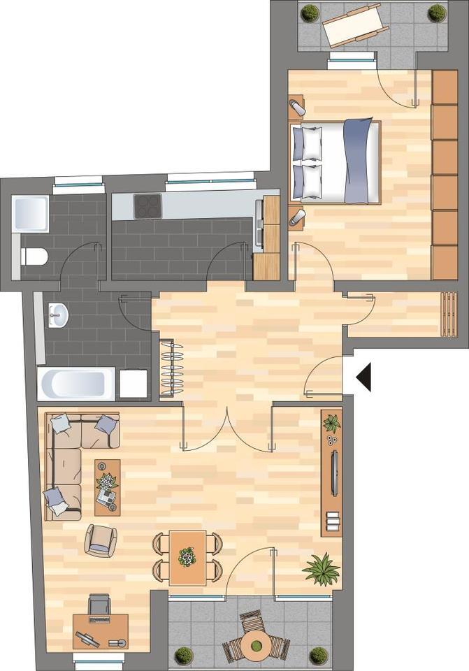 Demnächst frei! 2-Zimmer-Wohnung in Bergheim Quadrath-Ichendorf zimmer