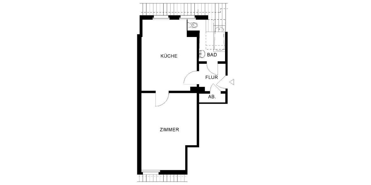 Etagenwohnung Mettmann - 1 Zimmer, 31 m&sup2;, 217&euro; | Angebot:26342666