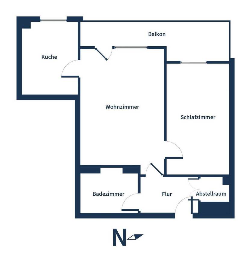 Ideal geschnittene 2-Zimmer-Wohnung mit West-Balkon, Stellplatz und Erbpacht nahe der Hildener Heide 2 zimmer