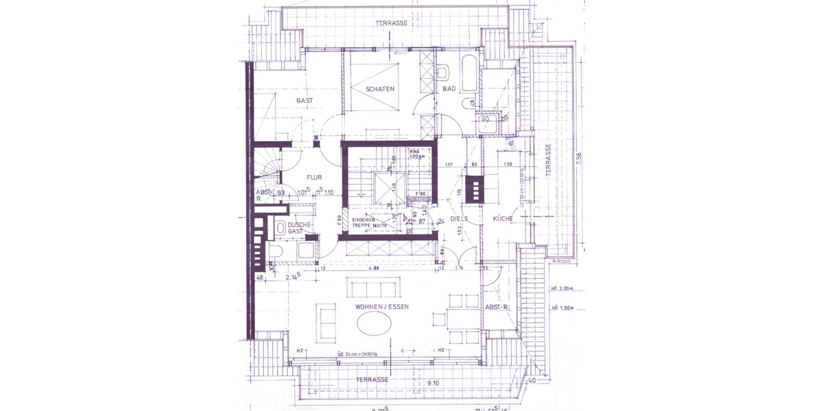 Wohnen mit Komfort - großzügiges Penthouse mit Kamin in Golzheim 3 zimmer