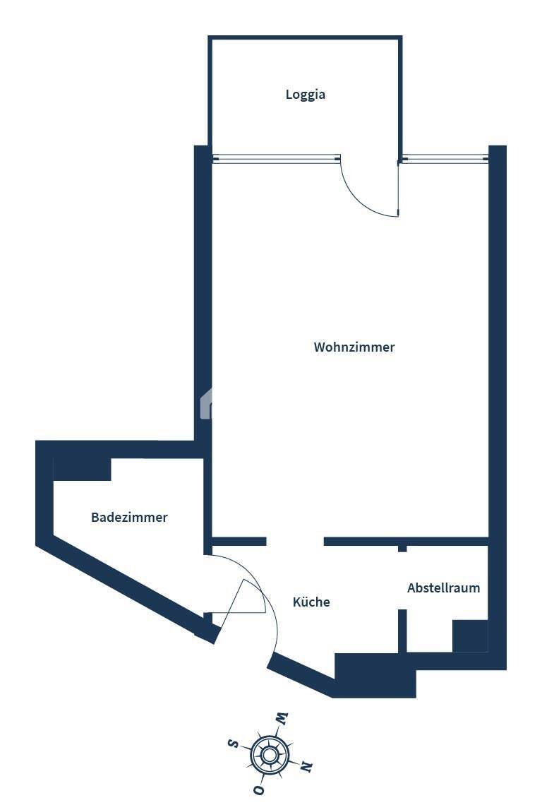 Ideal geschnittene Singlewohnung mit Westloggia im gepflegten Mehrfamilienhaus 1 zimmer