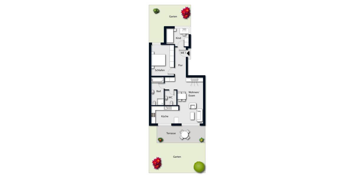 Etagenwohnung Hürth Efferen - 3 Zimmer, 85 m&sup2;, 395.000&euro; | Angebot:26293020