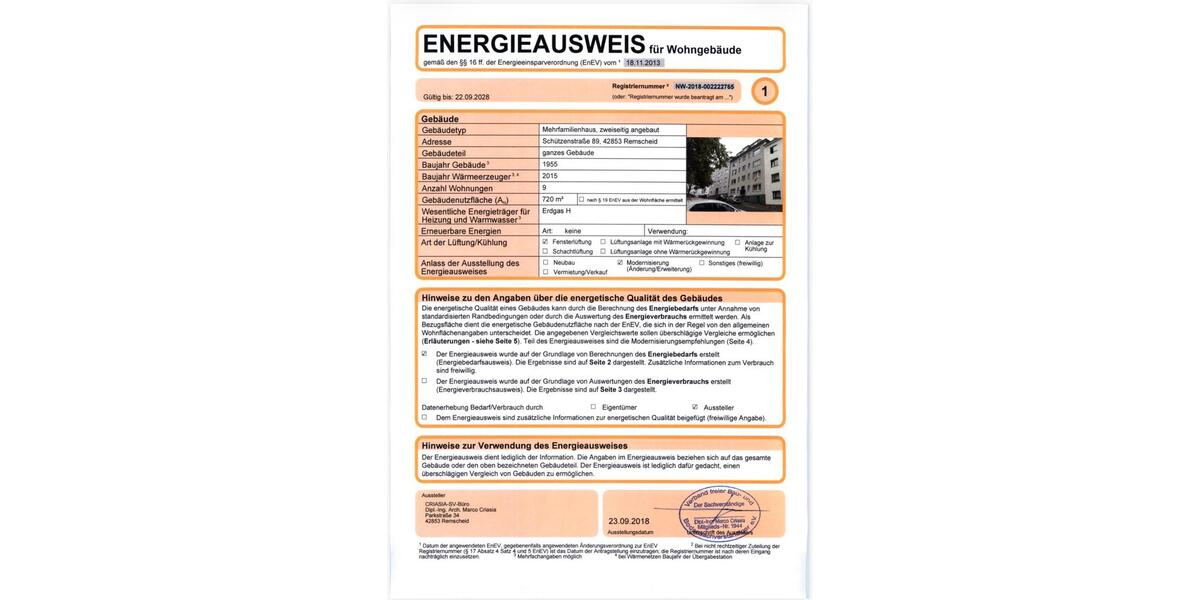 Etagenwohnung Remscheid - 2.5 Zimmer, 56 m&sup2;, 109.950&euro; | Angebot:26226757