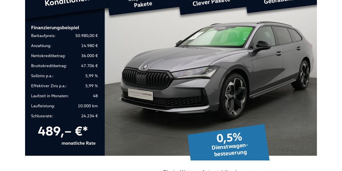 Skoda Superb 1.001 km 50.480 € Leverkusen 51379