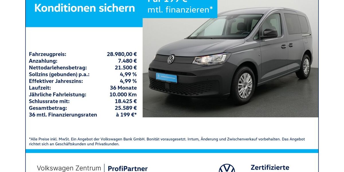 VW Caddy 3.705 km 27.480 &euro; Leverkusen 51379